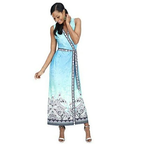 New York & Company Multi print Maxi Sleeveless Dress - Picture 3 of 3